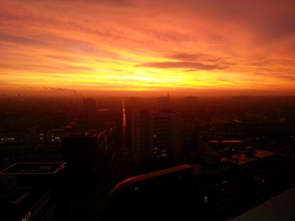 🇩🇪 Sunrise over Kreuzberg, seen from Rocket Tower, Berlin