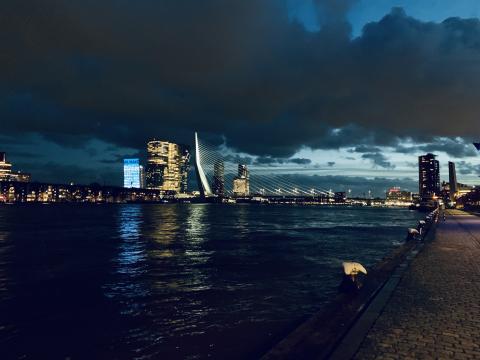 🇳🇱 Erasmusbrug, Rotterdam, at night