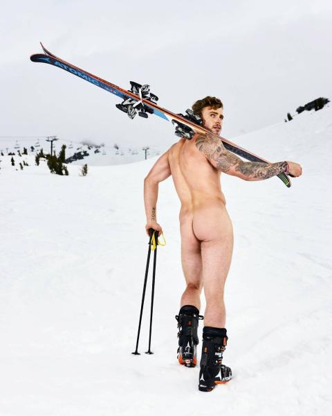 Gus Kenworthy naked in snow