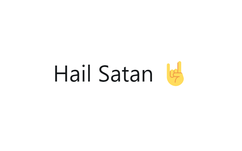 Hail Satan ?